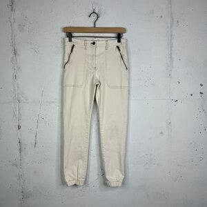 Veronica Beard Utility Cardiff Cargo Denim Pants Tapered Ankle 4